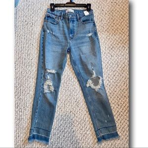 Abercrombie & Fitch Ripped High Rise Mom Jeans
